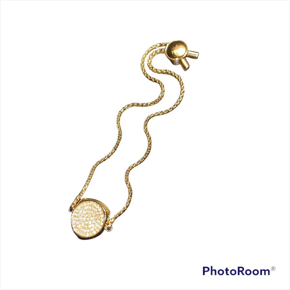 Michael Kors Yellow Gold Tone Crystal Pave Set Bracelet